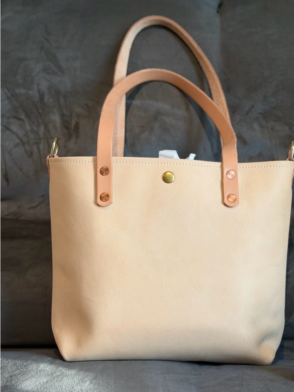 KMM & CO. Veg Tan Mini Travel Tote BNNU - Picture 2 of 7